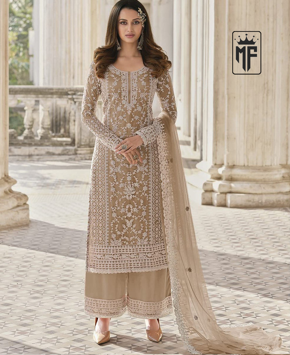 Wine Designer Collection Salwar Kameez Anarkali Sharara Suits Butterfly Net Ready to Wear Reception Wear Dress