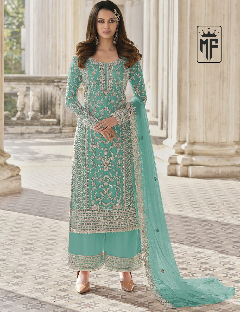 Wine Designer Collection Salwar Kameez Anarkali Sharara Suits Butterfly Net Ready to Wear Reception Wear Dress