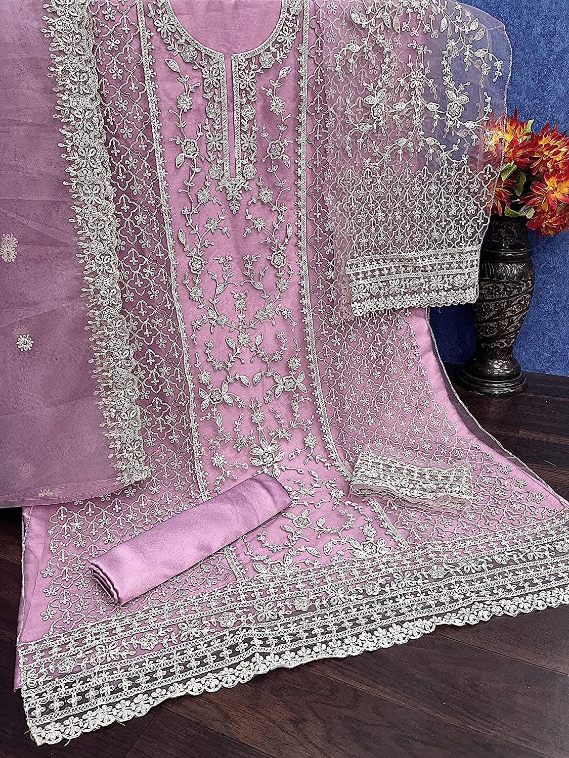 Wine Designer Collection Salwar Kameez Anarkali Sharara Suits Butterfly Net Ready to Wear Reception Wear Dress