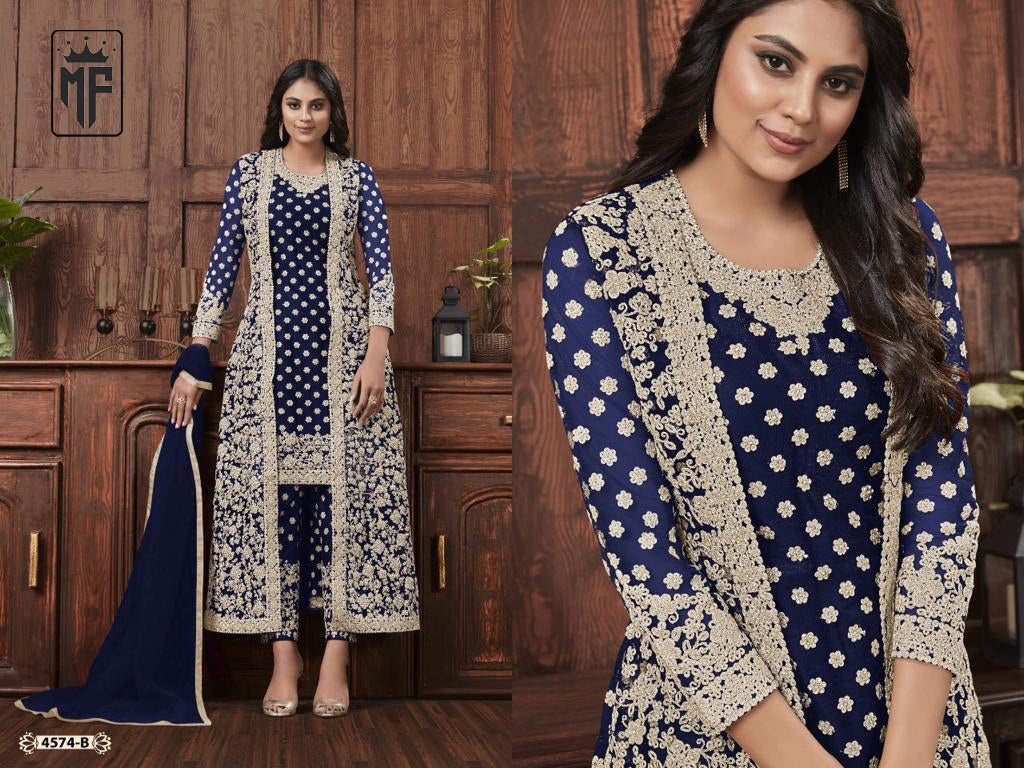 New Indian Jacket Stylish Women's Wear Designer Shalwar Kameez Suits Ready to Wear With Heavy Embroidery Worked Trouser Pant Dupatta Dresses