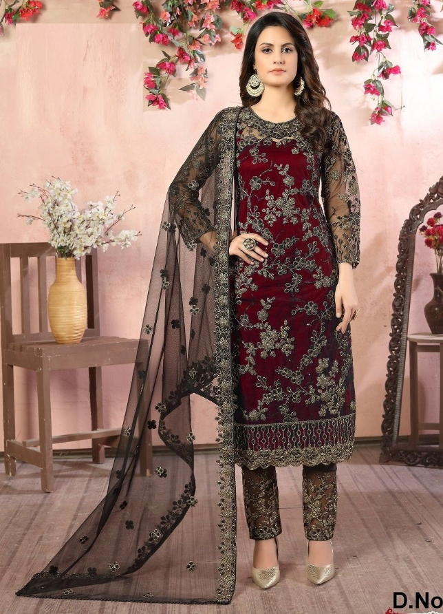 Amazing Georgette Thread Work Semi Stitched Sharara Plazzo Salwar Suit For Women