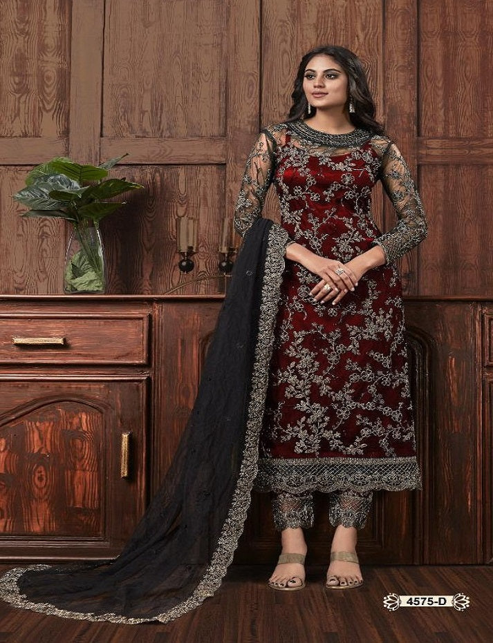 Amazing Georgette Thread Work Semi Stitched Sharara Plazzo Salwar Suit For Women