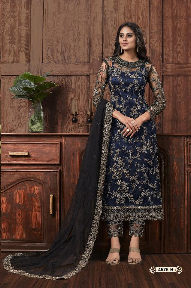 Amazing Georgette Thread Work Semi Stitched Sharara Plazzo Salwar Suit For Women