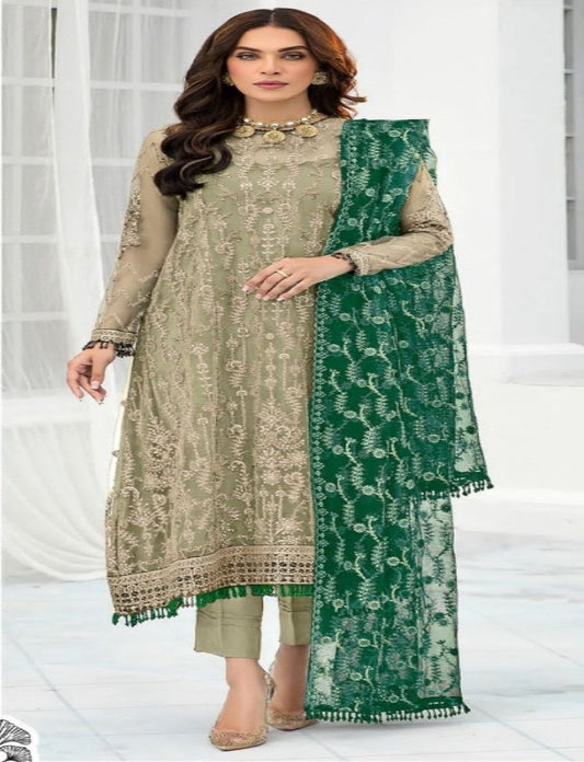 Green Pakistani Bollywood women Heavy Bridal Indian Ethnic Designer Party Wear Gown Indian Anarkali Salwar Kameez Pakistani Party Gown