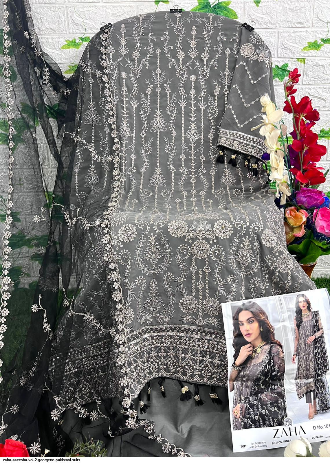 Grey Pakistani Bollywood women Heavy Bridal Indian Ethnic Designer Party Wear Gown Indian Anarkali Salwar Kameez Pakistani Party Gown