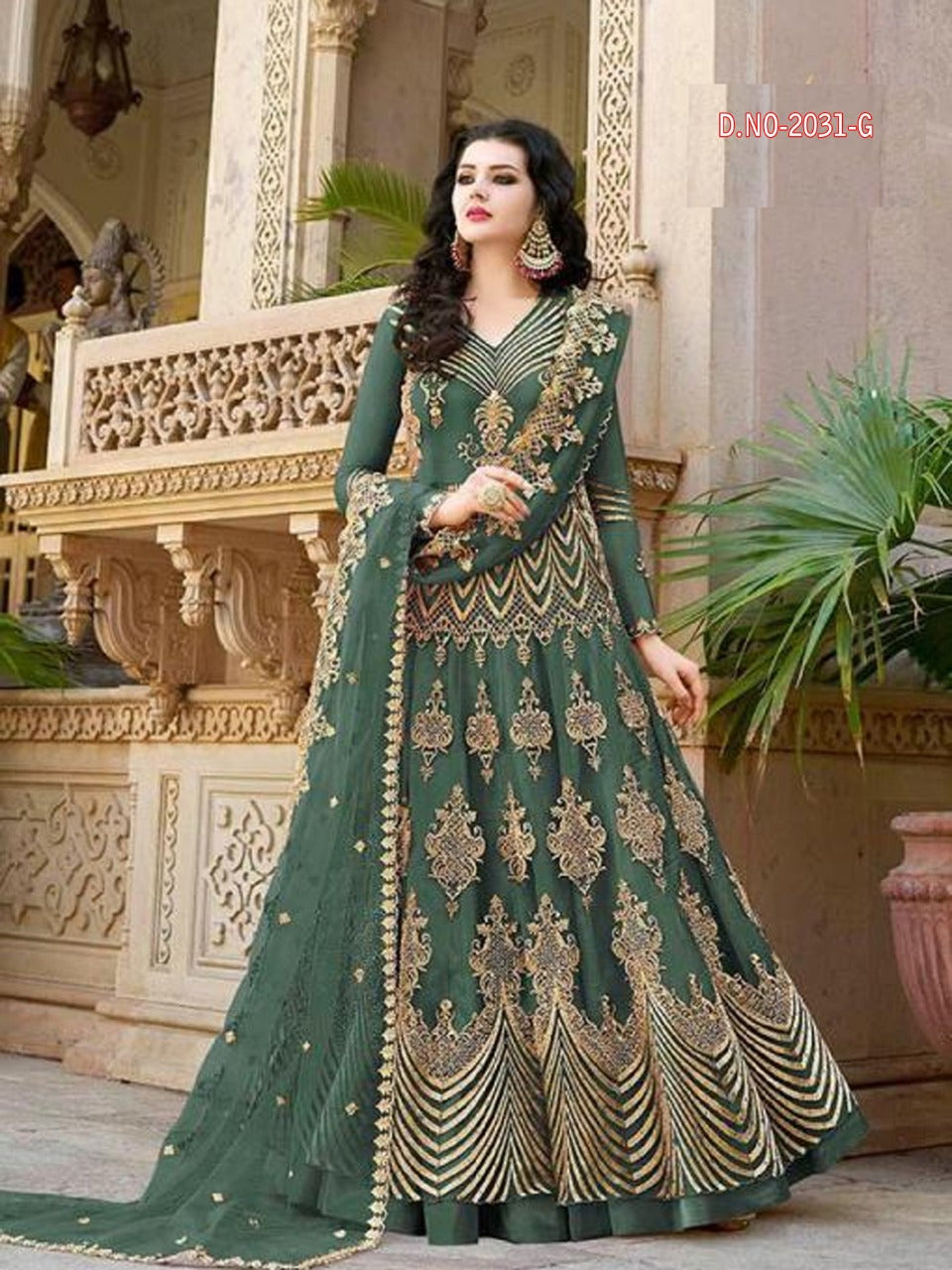 Wedding Wear Butterfly Net Embroidered Anarkali Semi Stitched Anarkali Suit For Womens