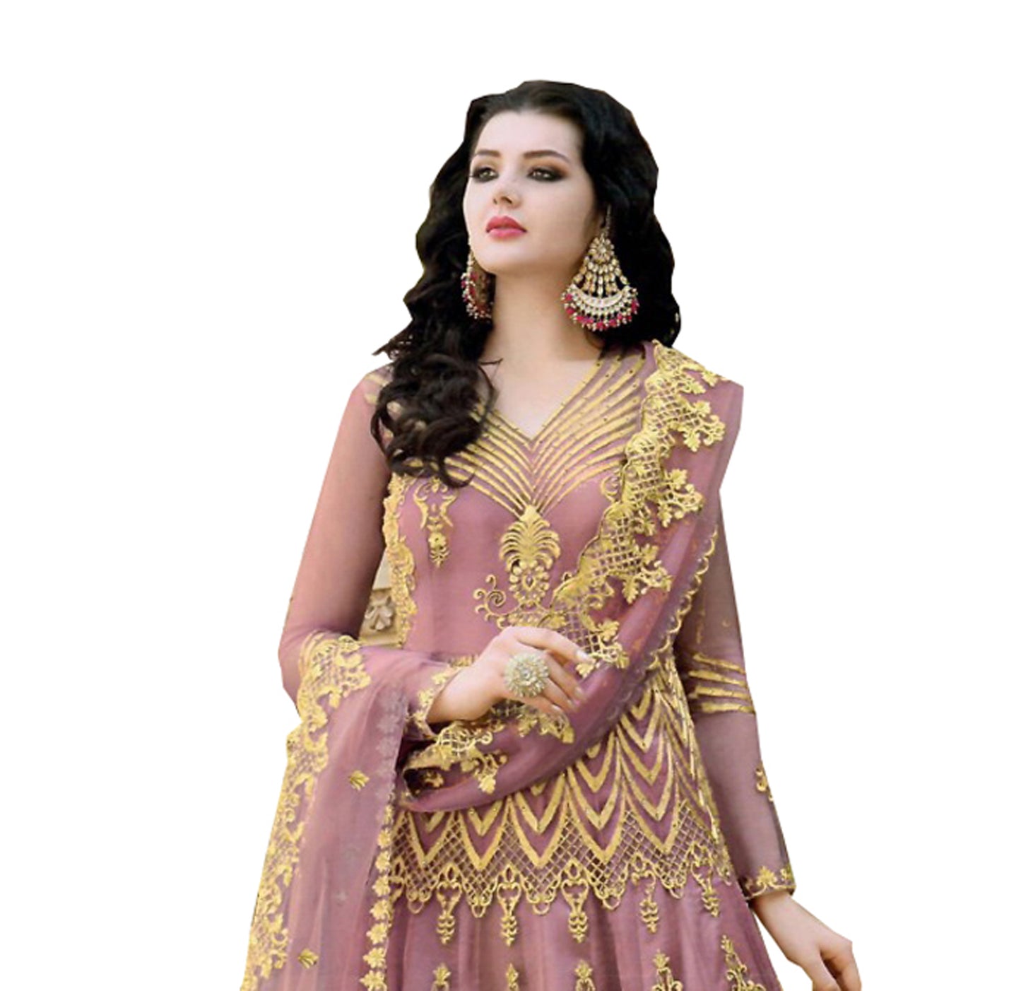 Wedding Wear Butterfly Net Embroidered Anarkali Semi Stitched Anarkali Suit For Womens