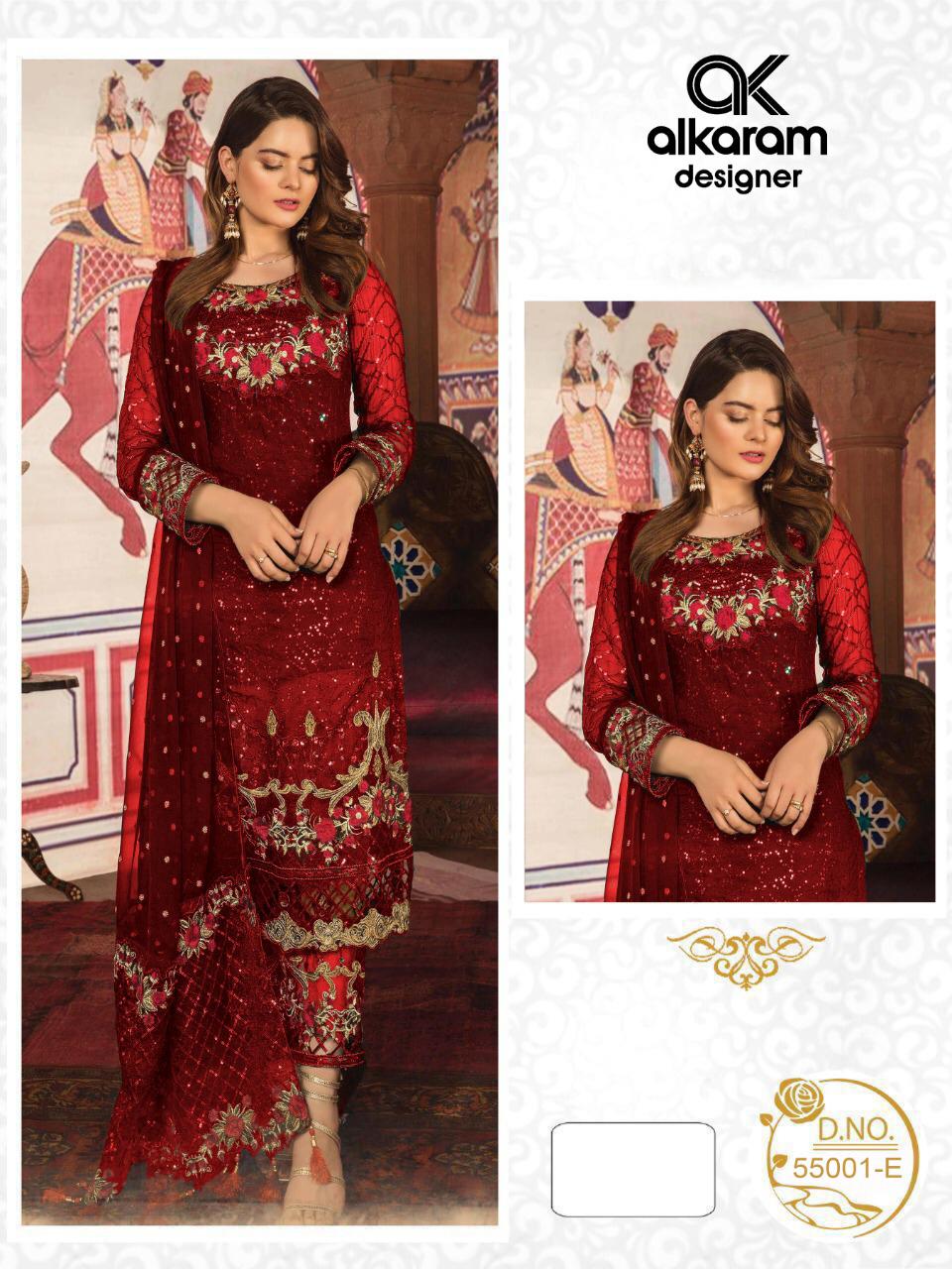 Wine  Fancy Sequence Embroidered Work Georgette Function Wear Salwar Suit For Womens