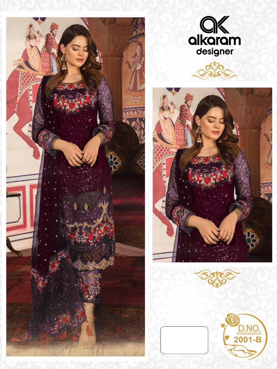 Maroon Fancy Sequence Embroidered Work Georgette Function Wear Salwar Suit For Womens