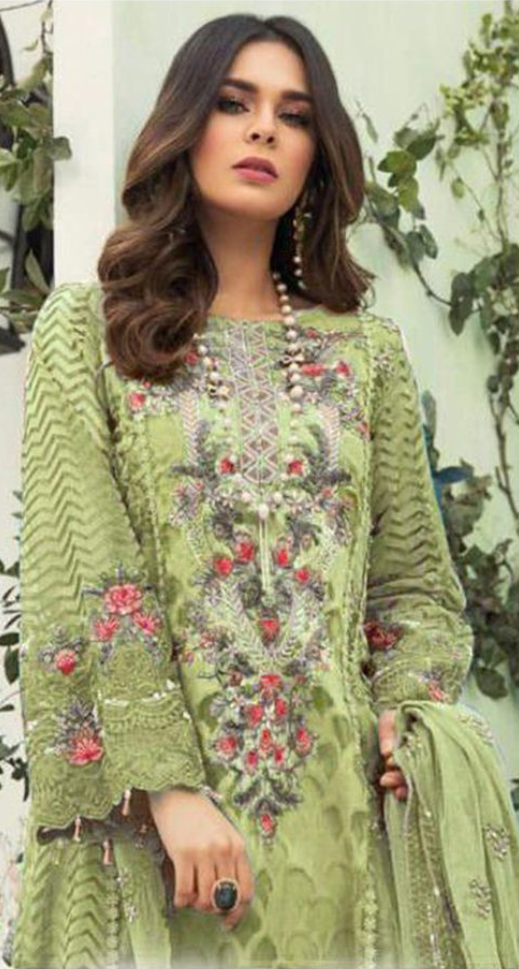 Wine Designer Party Wear Fox Georgette Embroidered Pakistani Salwar Kameez Suit With Duaptta