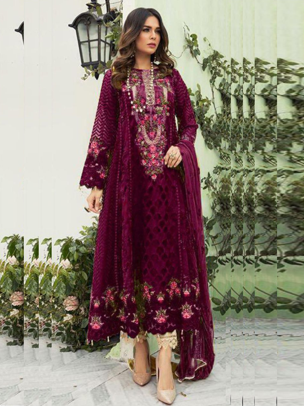 Black  Designer Party Wear Fox Georgette Embroidered Pakistani Salwar Kameez Suit With Duaptta