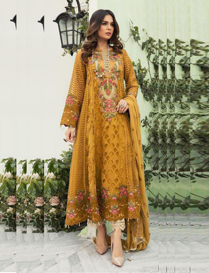 Pista  Designer Party Wear Fox Georgette Embroidered Pakistani Salwar Kameez Suit With Duaptta