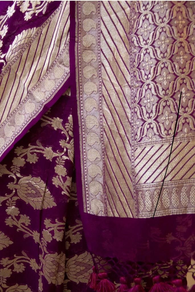 BEAUTIFUL WINE RICH PALLU & JACQUARD WORK ON ALL OVER THE SAREE WITH BEAUTIFUL ZAHLAR