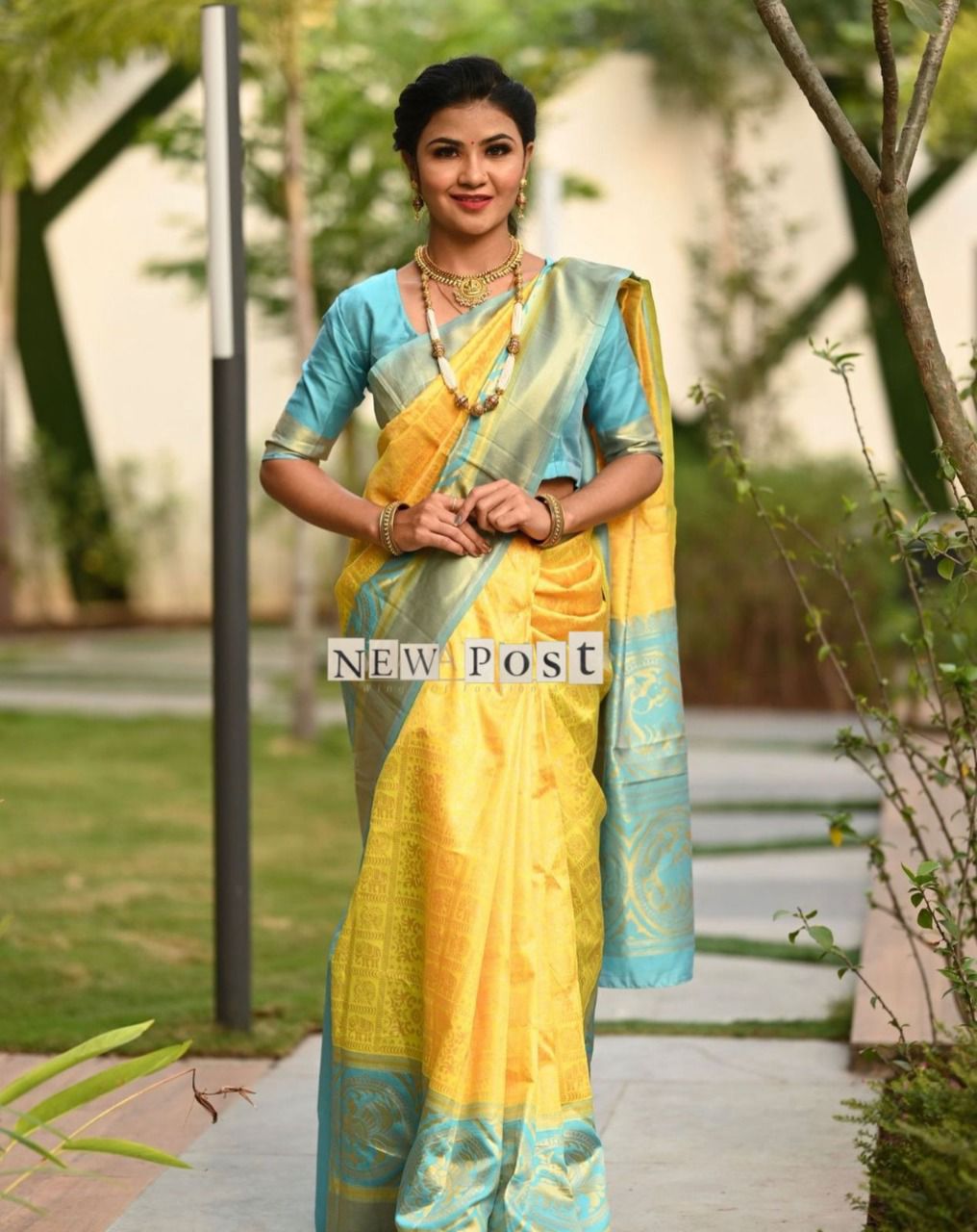 Yellow Saree look Rich soft cotton silk With Beautiful Tone colour With Jacqured Work saree New Full Colour New Women Trendy Cotton Silk Saree