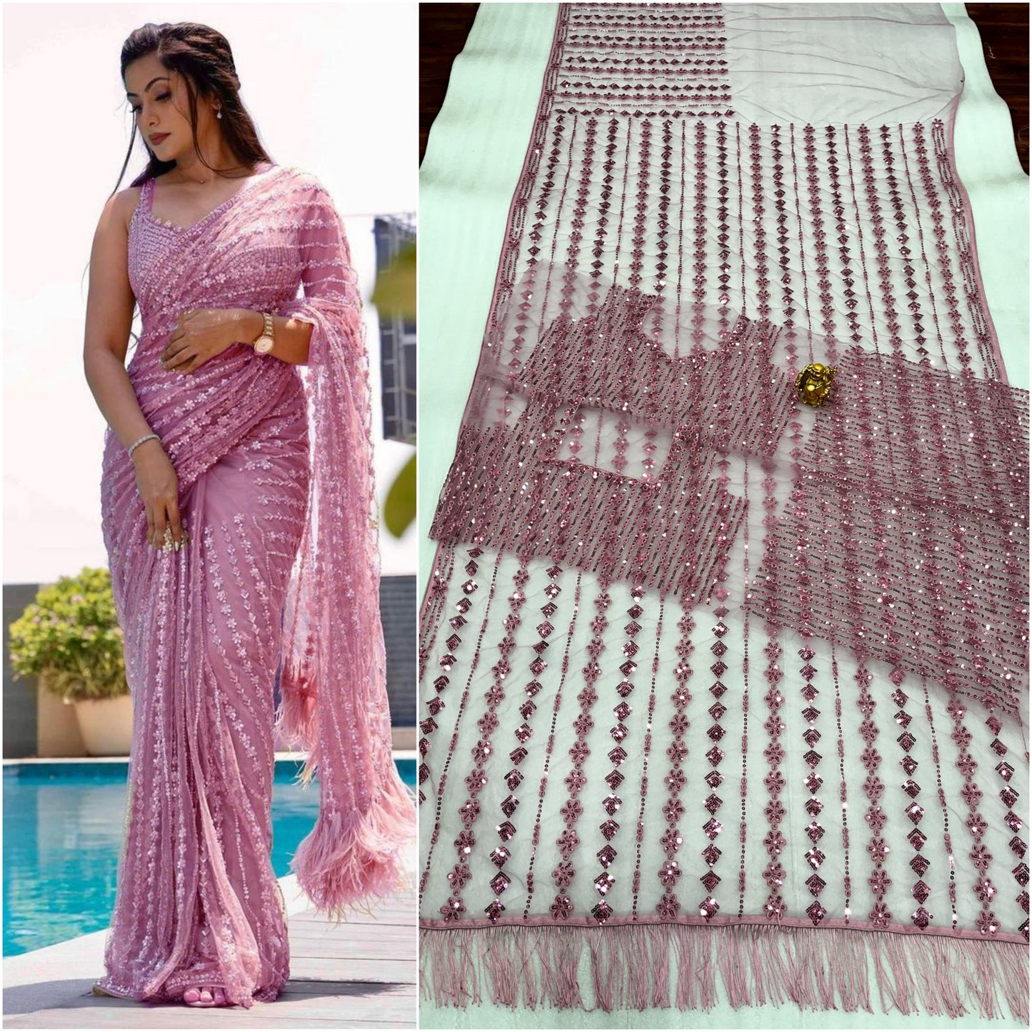 New Bollywood Block Buster Design Launching Sequence Saree Collection For Womens