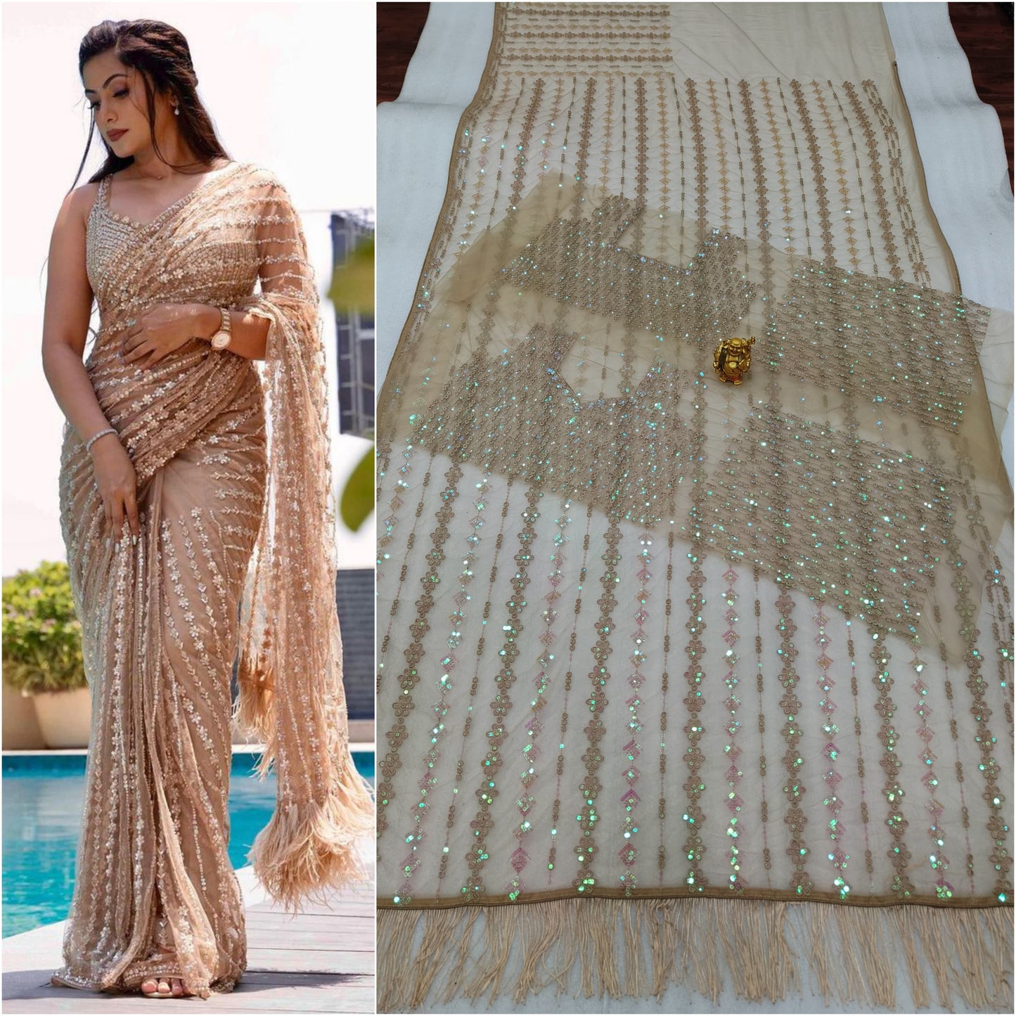 New Bollywood Block Buster Design Launching Sequence Saree Collection For Womens