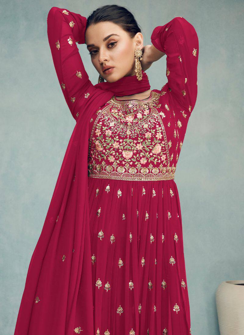 Pink Bollywood Suit Indian Salwar Kameez Party Pakistani party Ethnic Anarkali Gown gowns dresses for women's